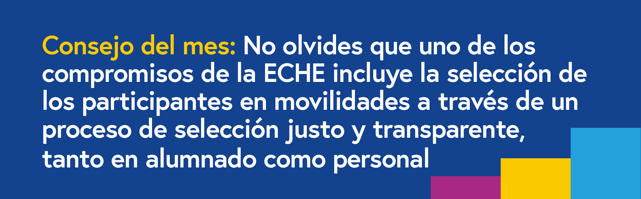 Consejo del mes