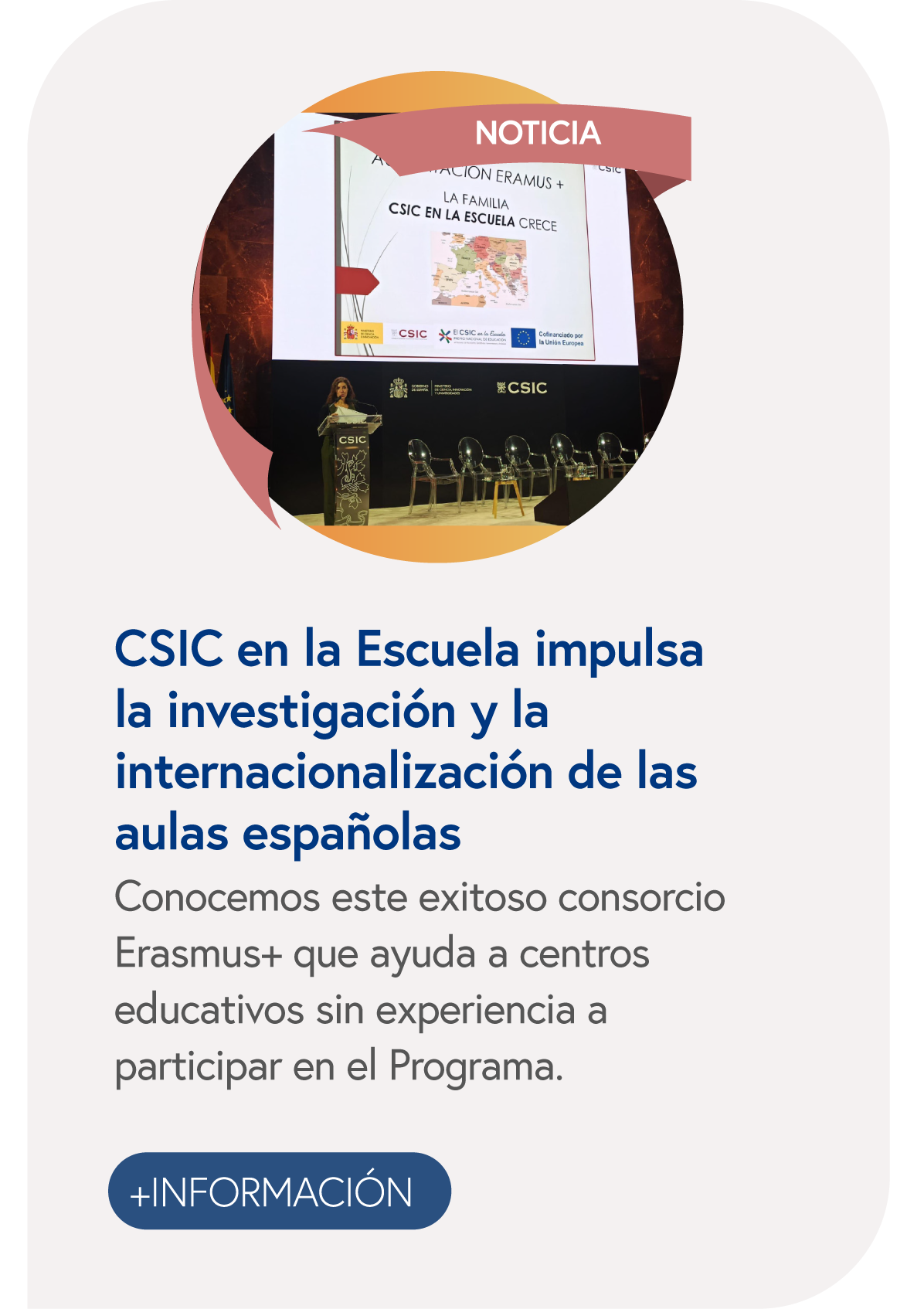 CSIC en la Escuela impulsa la investigación y la internacionalización de las aulas españolas