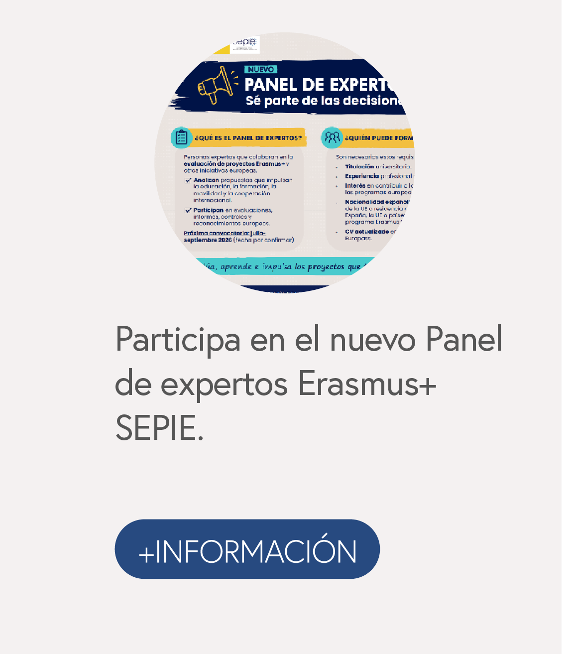 Participa en el nuevo Panel de expertos Erasmus+ SEPIE
