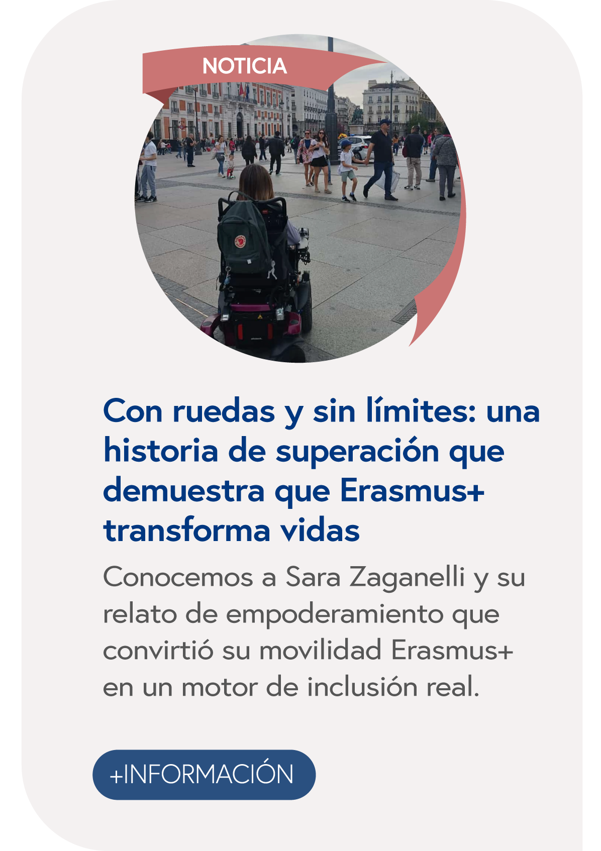Con ruedas y sin límites: una historia de superación que demuestra que Erasmus+ transforma vidas 