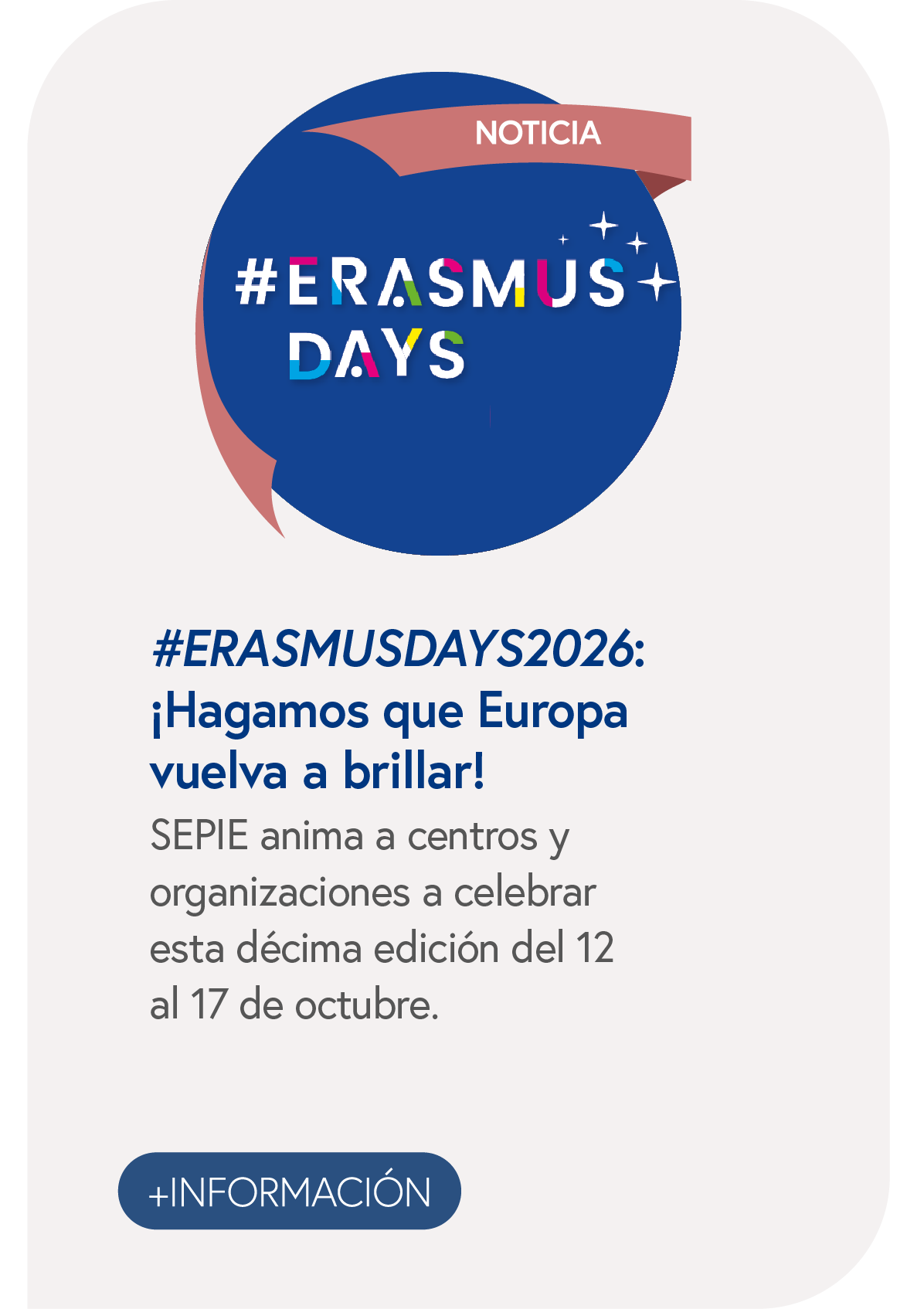 #ERASMUSDAYS2026: ¡Hagamos que Europa vuelva a brillar!
