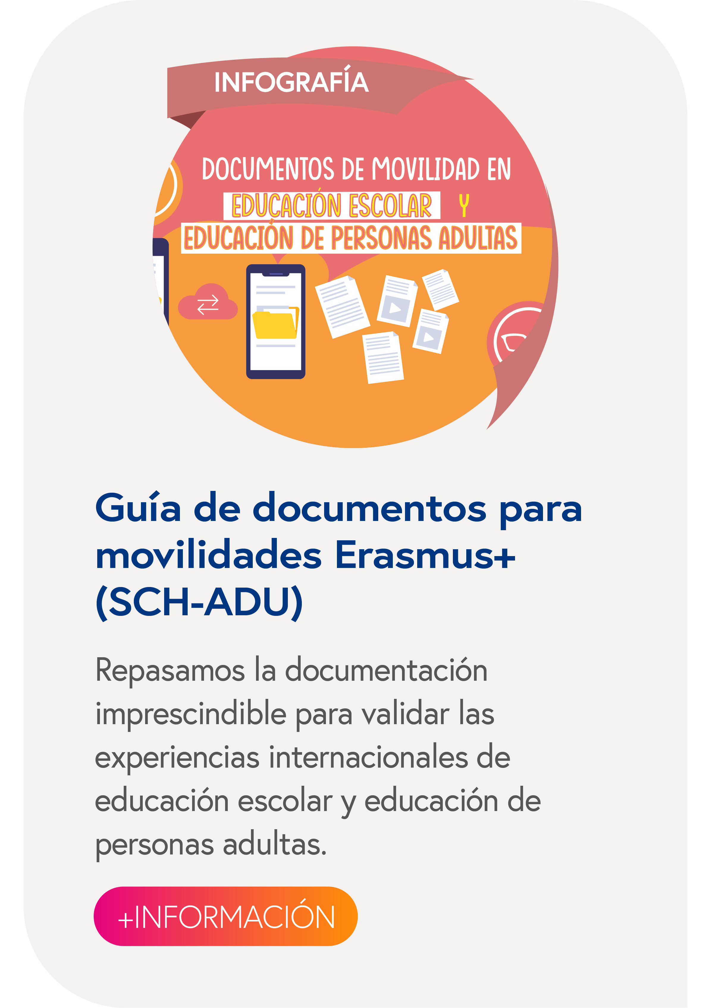 Guía de documentos para movilidades Erasmus+ (SCH-ADU)