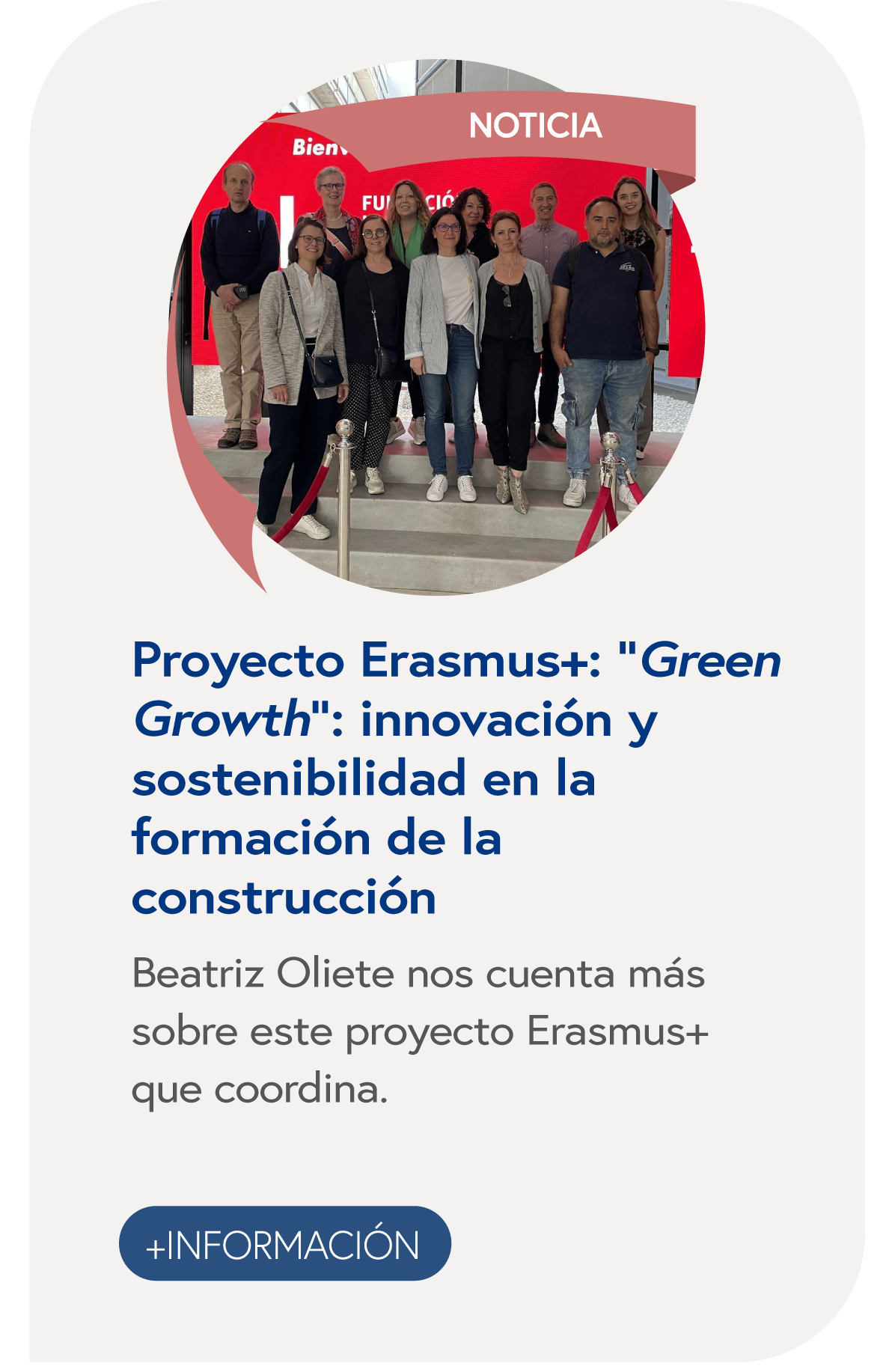 Proyecto Erasmus+: “Green Growth”: innovación y sostenibilidad en la formación de la construcción